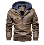 Men's Winter Warm Motorcycle PU Leather Jacket