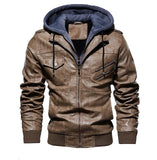 Men's Winter Warm Motorcycle PU Leather Jacket