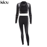 Kliou women fitness sporting two pieces set